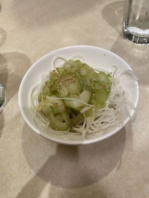 Marinated cucumbers   at Kyoto in Salt Lake City