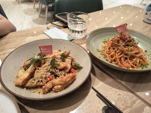 Omni pork fried fillet & bolognese. at Green Common - Taikoo Li Qiantan in Shanghai