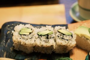 Vegan sushi March 23, 2023 at Sushi Takeda- 鮨処たけ田 in Ninohe