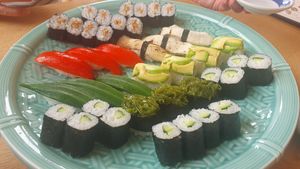 Vegan sushi menu at Sushi Takeda- 鮨処たけ田 in Ninohe