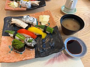 vegan sushi (December, 2023) at Sushi Takeda- 鮨処たけ田 in Ninohe