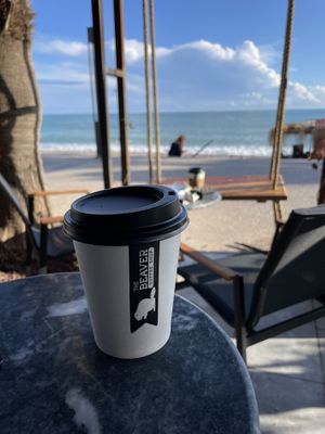 Chai latte at The Beaver Coffee Shop in Antalya