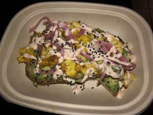 Spicy avocado toast at Ceremony Coffee Roasters in Annapolis