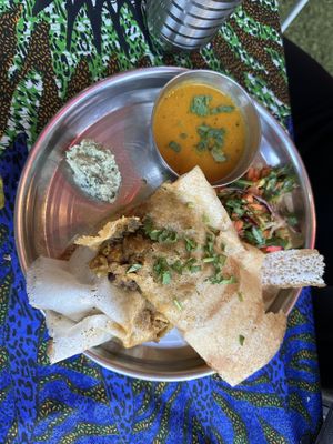 Jerk dosa   at En Root - Peckham in South East London