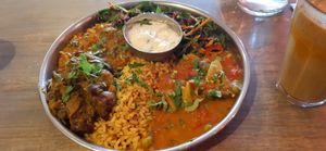 En Root thali at En Root - Peckham in South East London