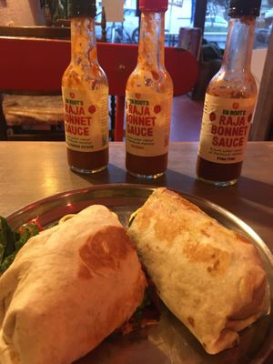 Wrap with special sauce (s).   at En Root - Peckham in South East London
