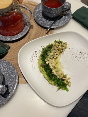 tofu salad at Tomorrow in Moscow