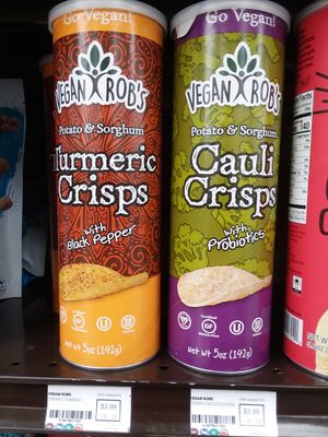 Vegan crisps at Earth Origins Market in Port Charlotte
