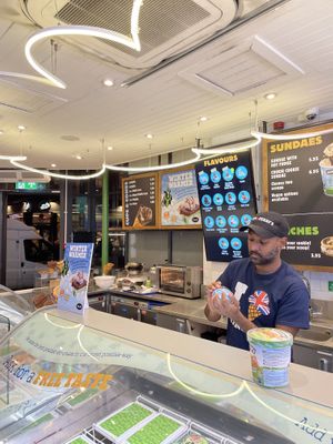 menu  at Ben & Jerry's in London