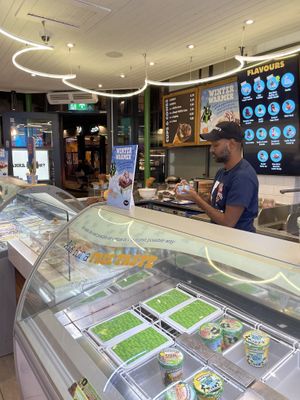 menu at Ben & Jerry's in London