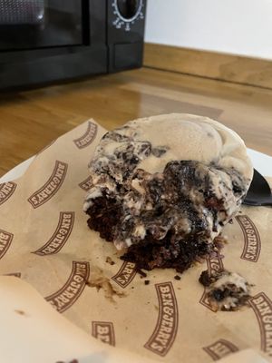 brownie explosion with change the whirled ice cream at Ben & Jerry's in London