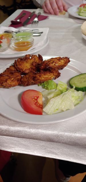 Onion bahji at Jaipur Indian Restaurant in Fuerteventura