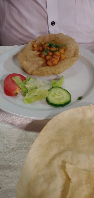 Chick pea puri at Jaipur Indian Restaurant in Fuerteventura