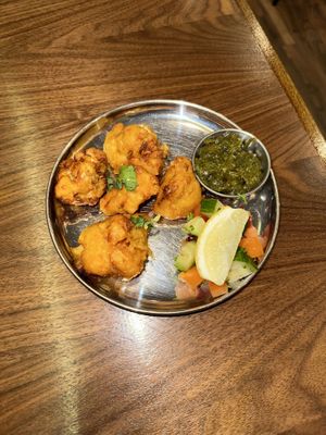 Cauliflower pakora   at Chaat Indian Tapas & Lounge in West Kirby