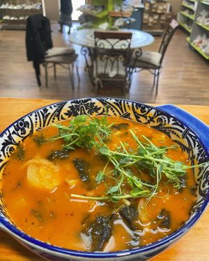 This seaweed and microgreen soup was on Special. Taste AMAZING! at Tree of Life in Mountain Home