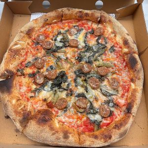 Vegan Toscana Pizza at Bennyssimo in Bathgate