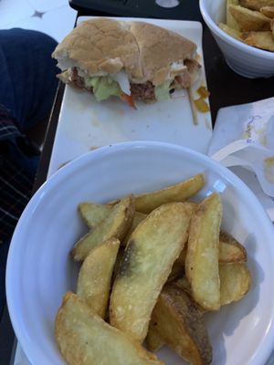  Hamburgesa (half eaten 🙈)  at Pasiones Bar  in Gijon