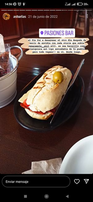 pincho de bacon y queso at Pasiones Bar  in Gijon