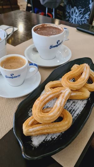 Chocolate & churros at Pasiones Bar  in Gijon