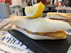 No-calamari sandwichh  at Pasiones Bar  in Gijon