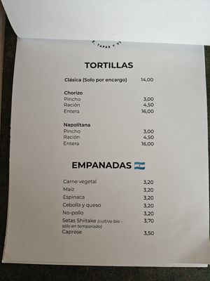 Menú (25/5/25) (2/2) at Pasiones Bar  in Gijon