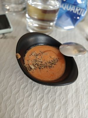 Salmorejo (invitación de la casa) at Pasiones Bar  in Gijon