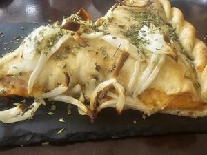 Cheese and onion pie at Pasiones Bar  in Gijon