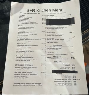 Food Menu  at Bread + Roses in Hyannis