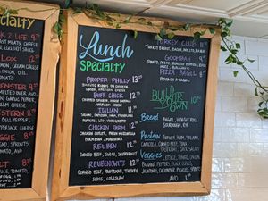 Lunch menu... Hummus or vegan cream cheese spread options at Tahoe Bagel in South Lake Tahoe