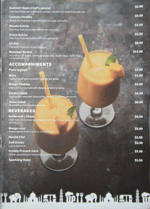 Menu 4 at Pint Size Indian in Point Cook