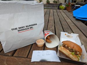 The red hot Chili vegan with free plant based tenders at Burger Urge in Armidale