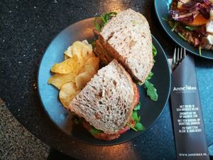 Vegan club sandwich at Anne&Max in Apeldoorn