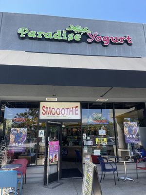 outside   at Paradise Yogurt in San Diego
