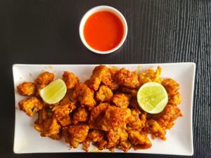 Special garlic mushroom (dry version). Delicious! at Chowpaty in Nairobi