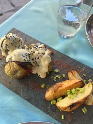 Stuffed chillies, (spicy!!!)  at TANTRA in Salta