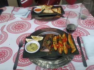 Vegan salmon and black lemonade at TANTRA in Salta