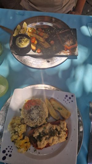 Salmon and napoliton steak at TANTRA in Salta