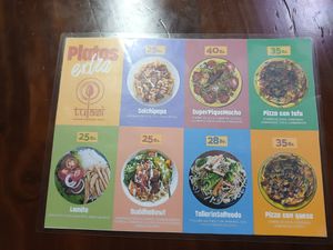 Evening menú 1/2 at Tulasi in Cochabamba