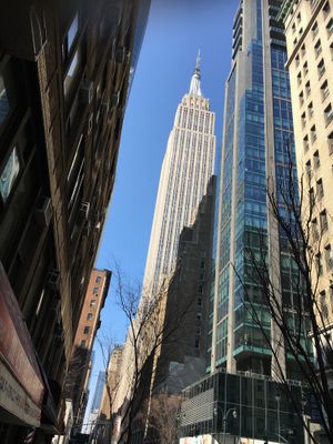 The tall building in the distance is where this is located. at Juice Press - Empire State Building in New York City