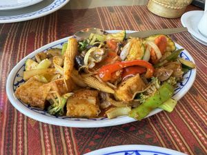 Tofu Ginger Stir Fry  at Sawasdee in Soquel