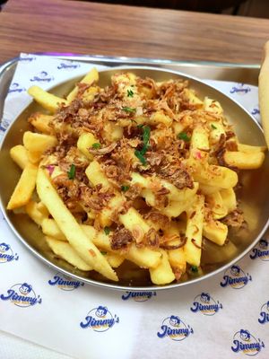 Loaded fries at Jimmy's Street Food in Paris