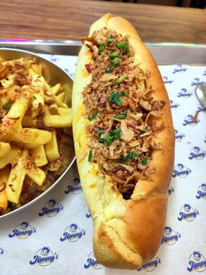 Sub with cheese at Jimmy's Street Food in Paris