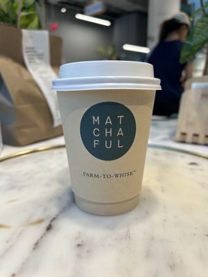 Matcha latte at Matchaful Cafe in New York City