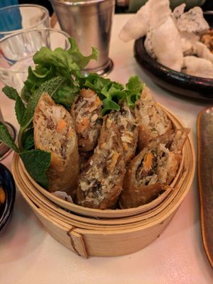 Fried rolls with fresh herbs at Bep Chay in Toulouse