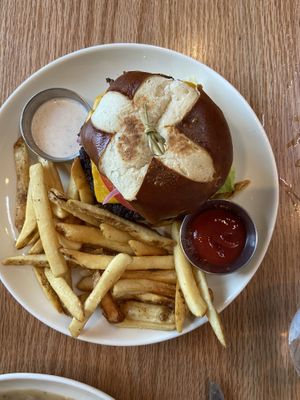 Amazing burger and fries   at Graze Kitchen  in Las Vegas