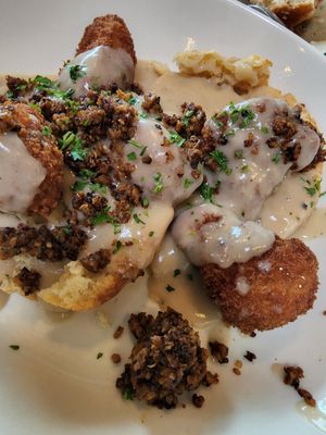 Country fried cauli & gravy at Graze Kitchen  in Las Vegas