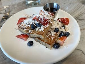 Incredible bread pudding French toast  at Graze Kitchen  in Las Vegas