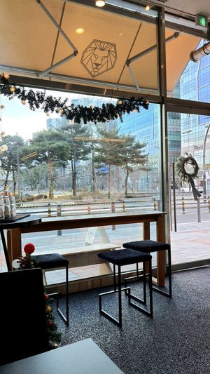 Interior of location - view towards park at I am Lion - Welcome Back! in Seoul