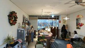 interior of location - view towards the counter at Godny Cafe in Seoul