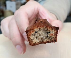 Earl Grey tea financier - inside at Godny Cafe in Seoul